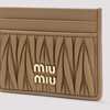 MIU MIU Lamb Leather Cardholder - L Caramel - Thumbnail 5