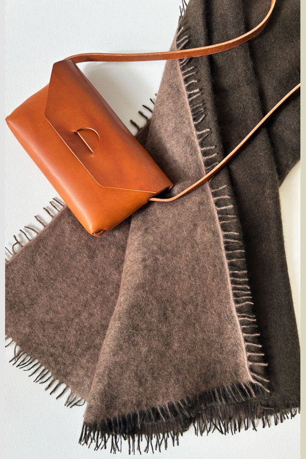 sourced item Earthy Green Cashmere Scarf