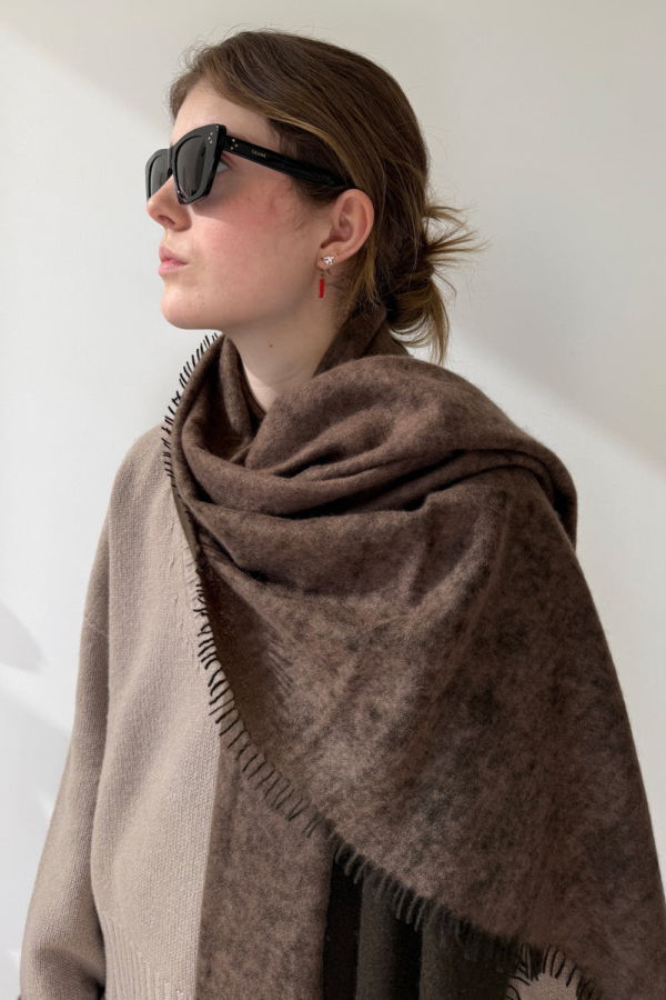 sourced item Earthy Green Cashmere Scarf