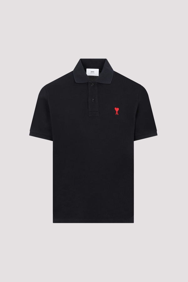 Ami Alexandre Mattiussi De Coeur Polo Shirt - Noir