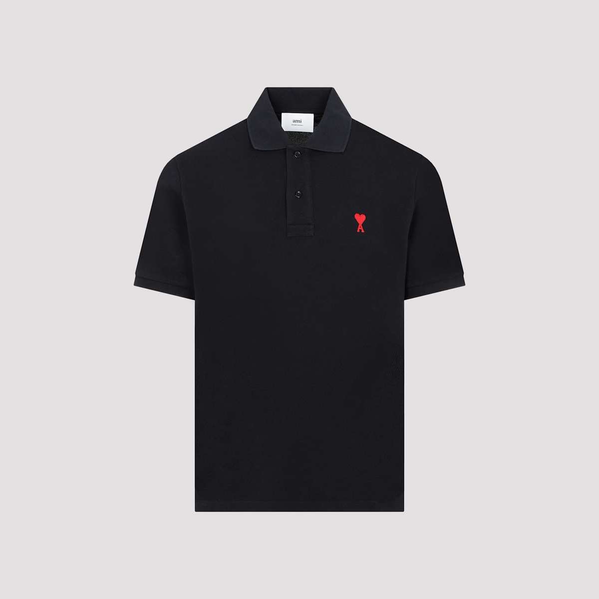 Ami Alexandre Mattiussi De Coeur Polo Shirt - Noir - Image 1 of 5