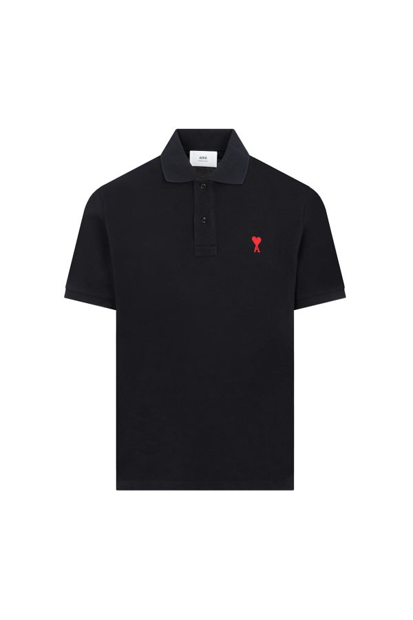 Ami Alexandre Mattiussi De Coeur Polo Shirt - Noir