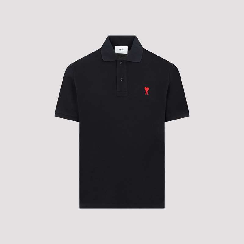 Ami Alexandre Mattiussi De Coeur Polo Shirt - Noir