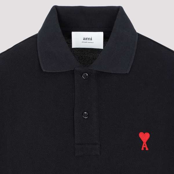 Ami Alexandre Mattiussi De Coeur Polo Shirt - Noir