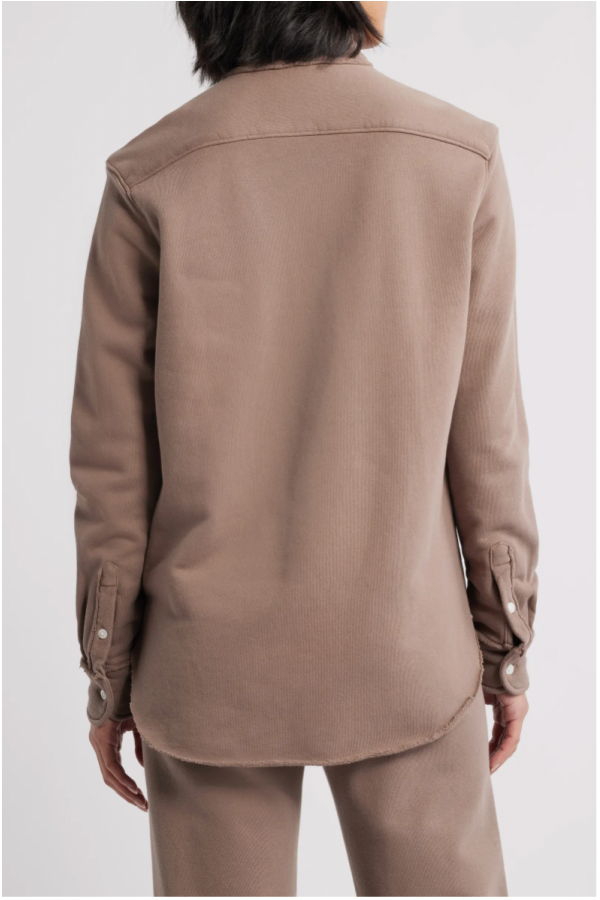 Frank & Eileen Eileen Fleece Button Up Top - Brulee