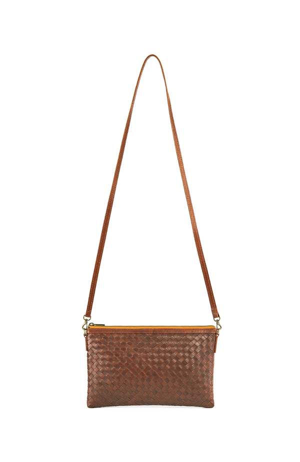 Deux Mains Woven Crossbody Bag