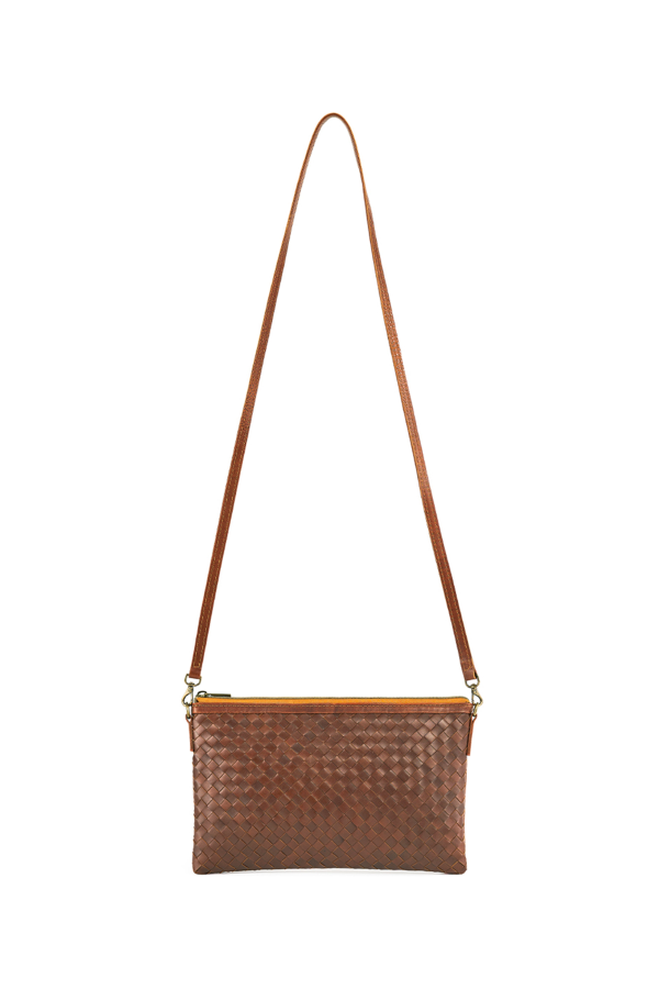 Deux Mains Woven Crossbody Bag