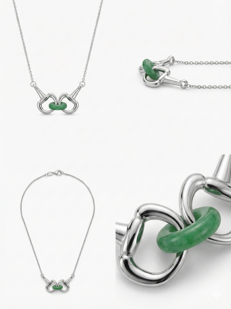 seree Year of the Horse Limited Edition Equestrian Snaffle Bit Necklace
