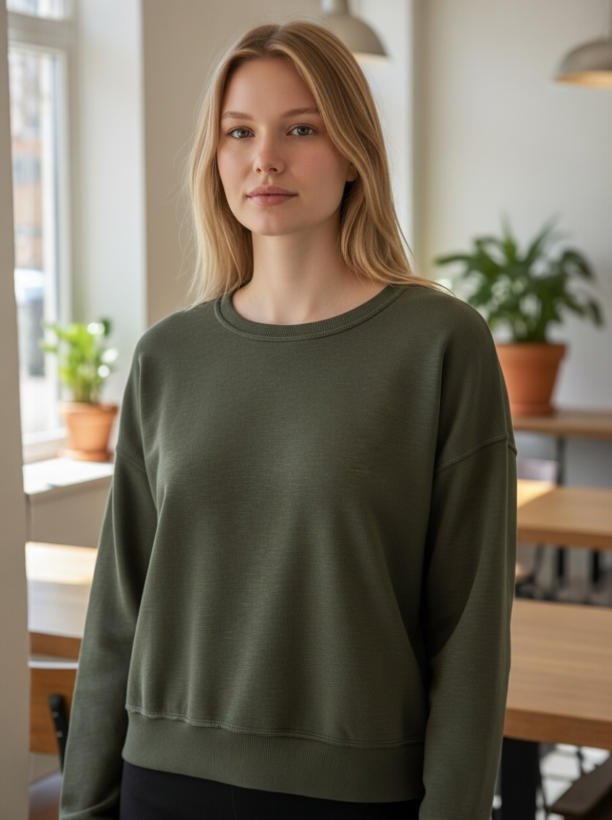 Crown Jewel Cambridge Crew - Olive - Image 1 of 1