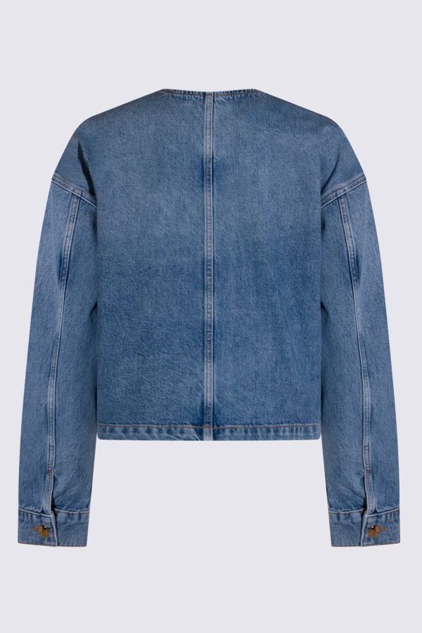 Anine Bing Light Blue Denim Jacket - Washed Blue