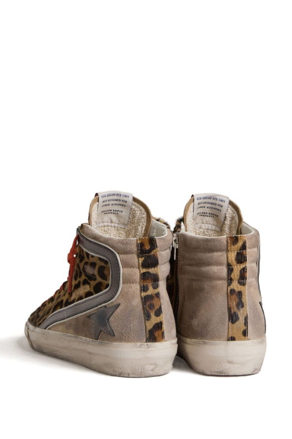 Golden Goose Slide Leather Sneakers - Brown