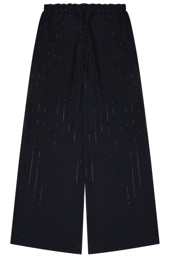 Self-Portrait Pants With Rhinestones - Blue