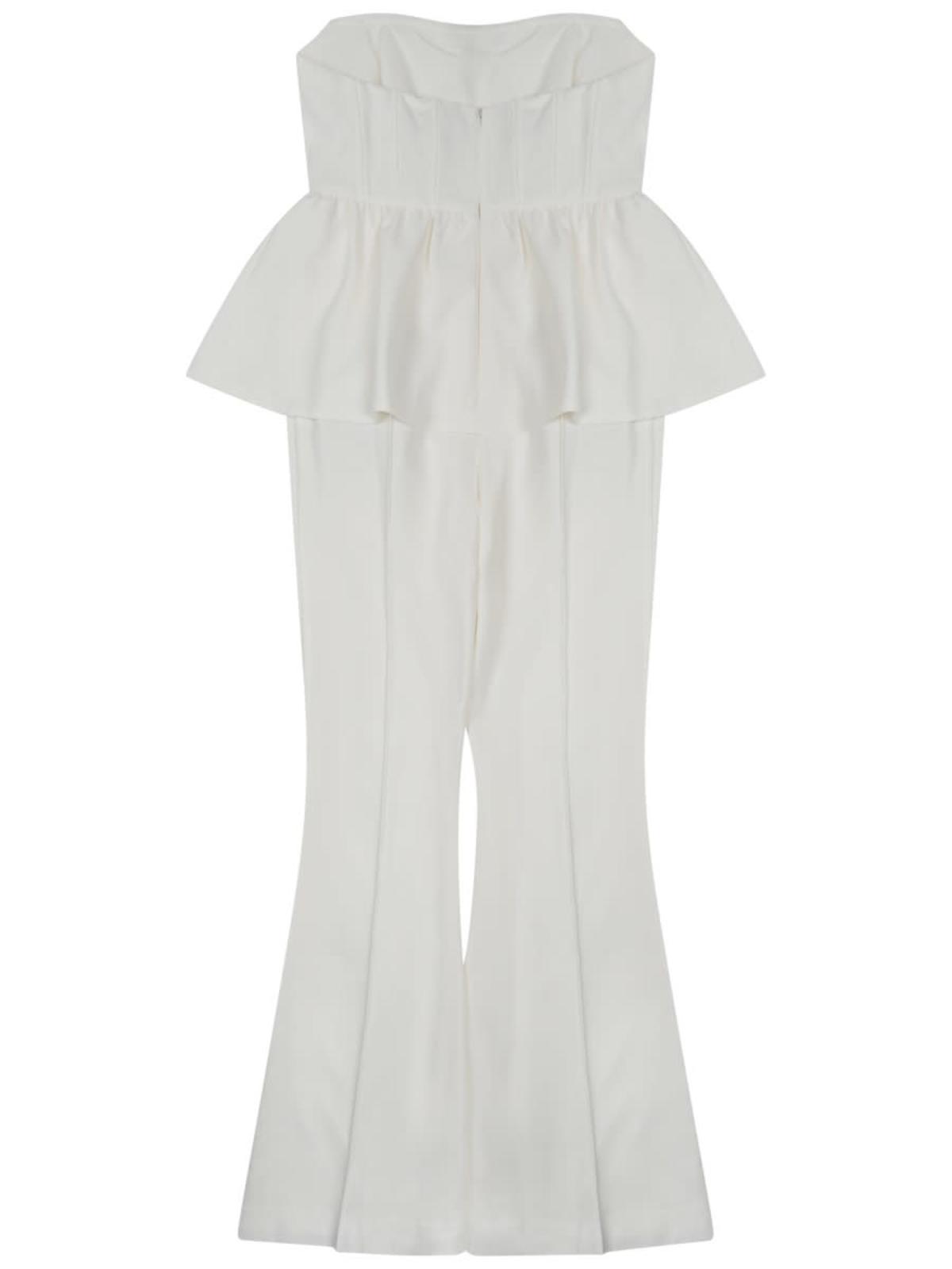 Self-Portrait Sleeveless Jumpsuit - White - Image 2 of 2
