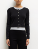 Leset Pointelle Crop Cardigan - Thumbnail 4