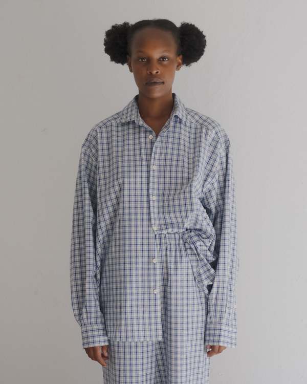 Baserange Claude Shirt - Blue Check Baserange Claude Shirt - Blue Check
