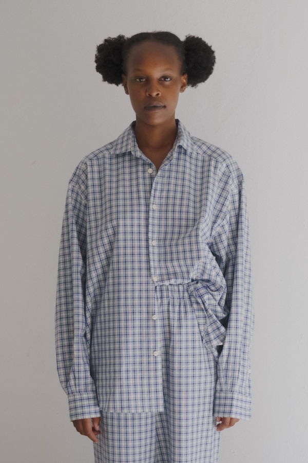 Baserange Claude Shirt - Blue Check
