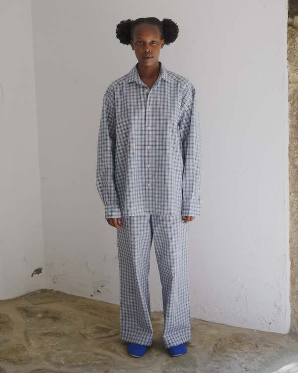Baserange Claude Shirt - Blue Check