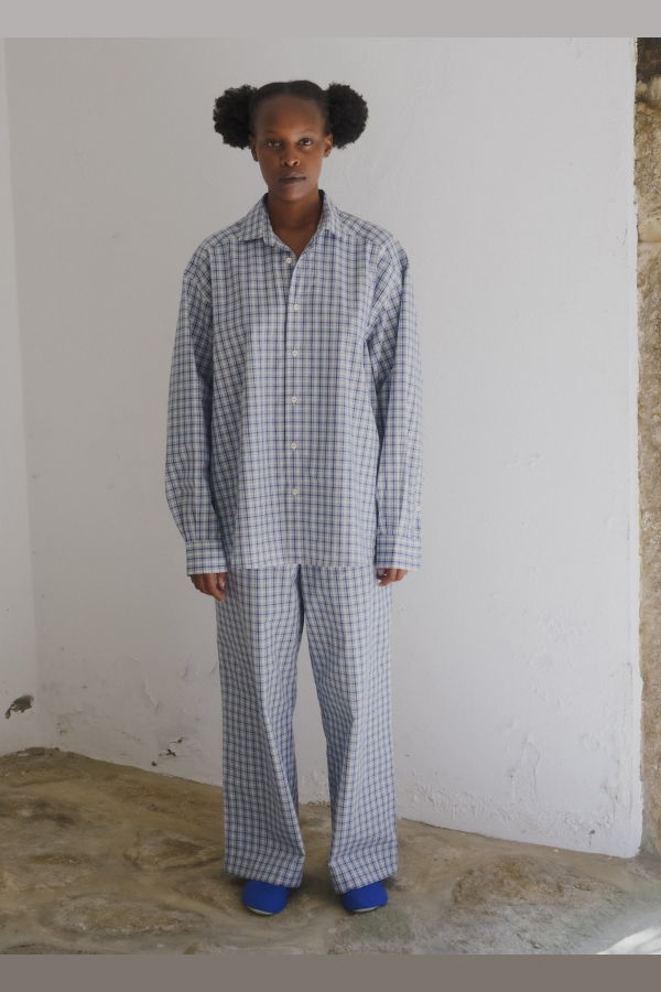 Baserange Claude Shirt - Blue Check