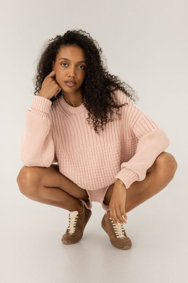 The Knotty Ones Delia Sweater - Dusty Pink