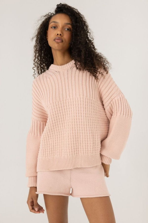 The Knotty Ones Delia Sweater - Dusty Pink
