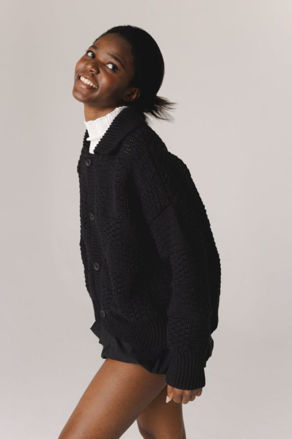 The Knotty Ones Prietema Crochet Cotton Jacket - Black