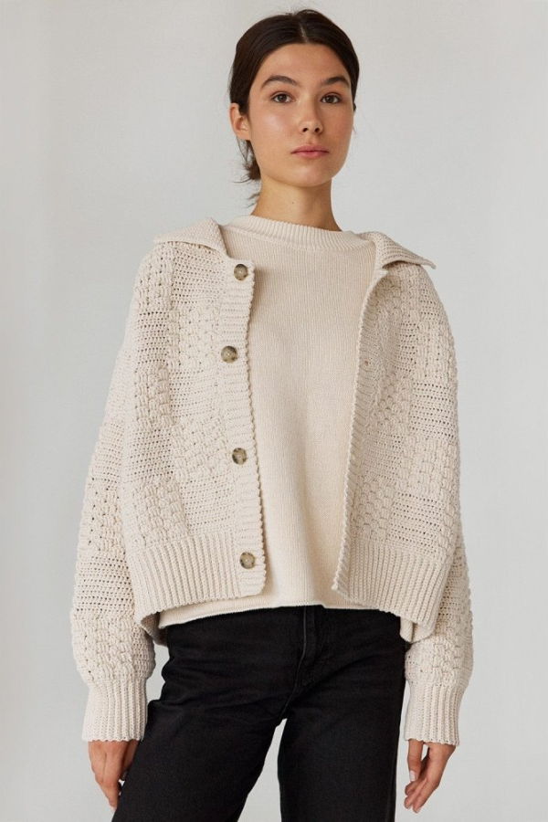 The Knotty Ones Prietema Cotton Jacket - Oat Milk