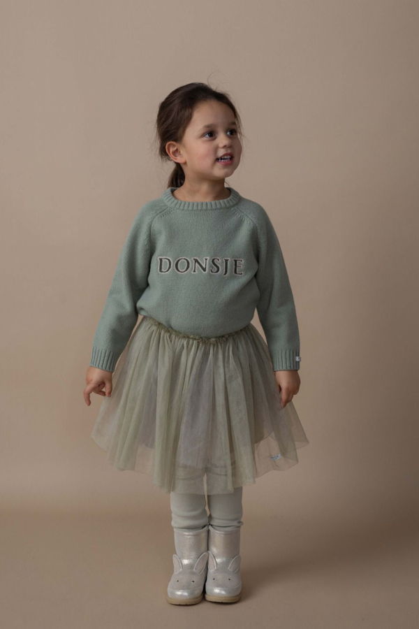 KIDS Donsje Pien Skirt - Dusty Green Metallic