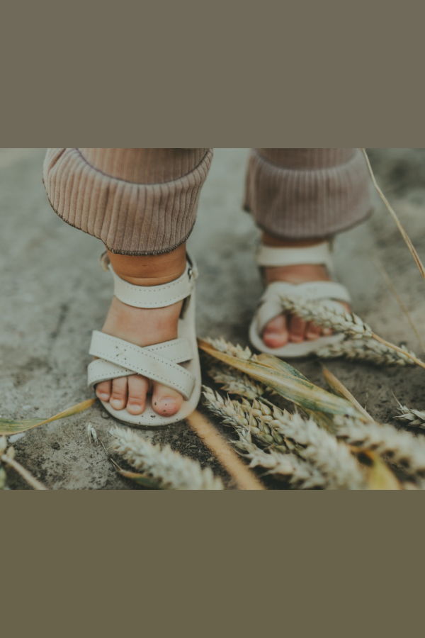 KIDS Donsje Tobi Sandals - Cream Leather