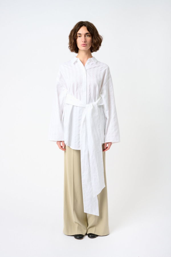 TOVE Claire Wrap Shirt - White