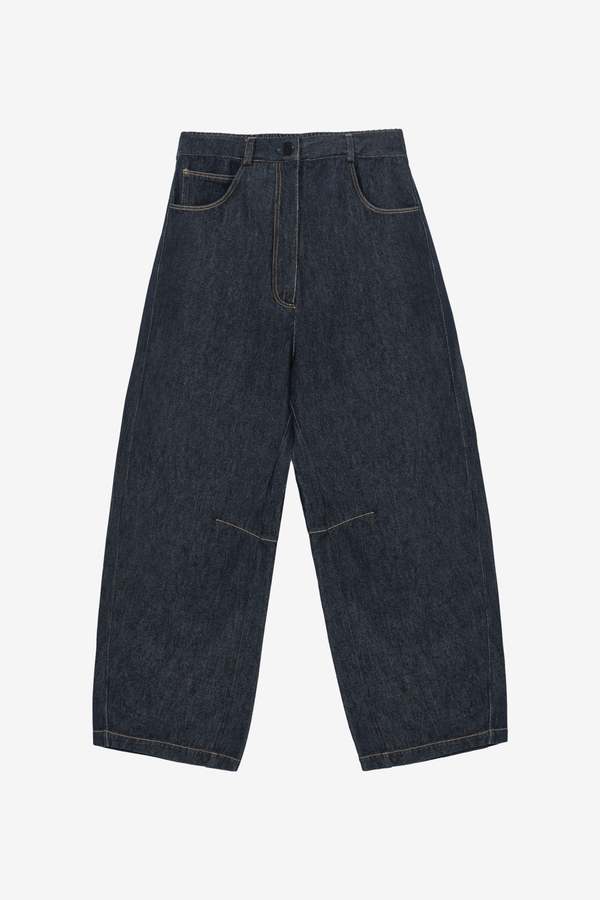 Cordera Curved Baggy Jeans - Blue