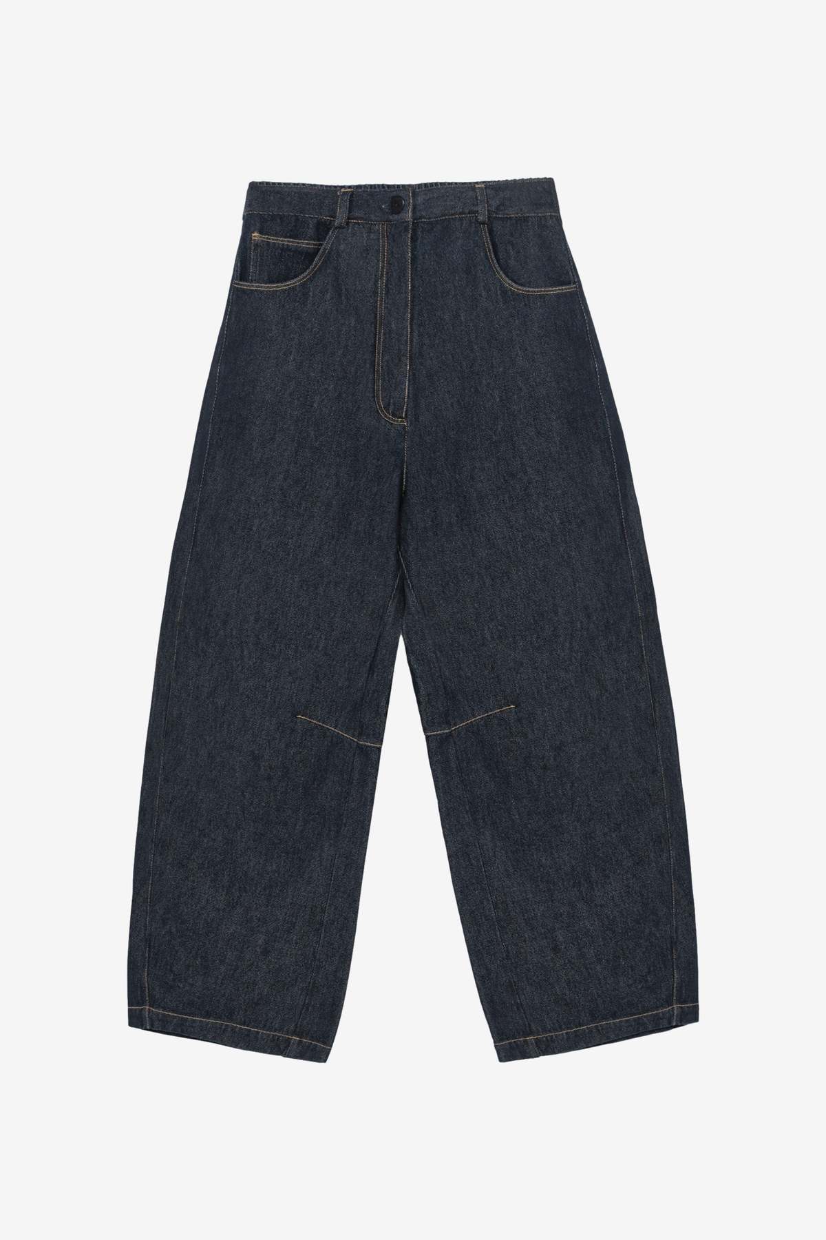 Cordera Curved Baggy Jeans - Blue - Image 1 of 5