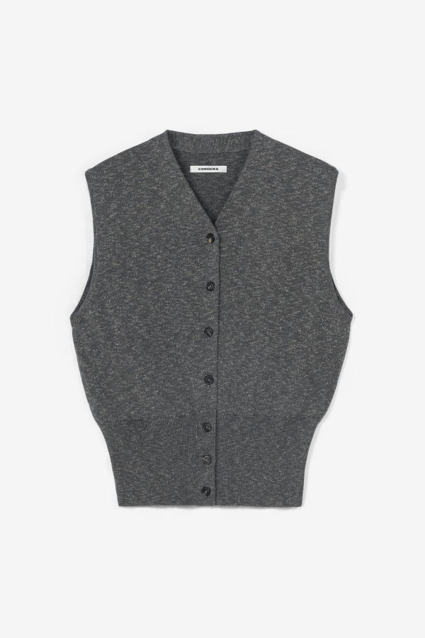Cordera Flecked Cotton Waistcoat Top