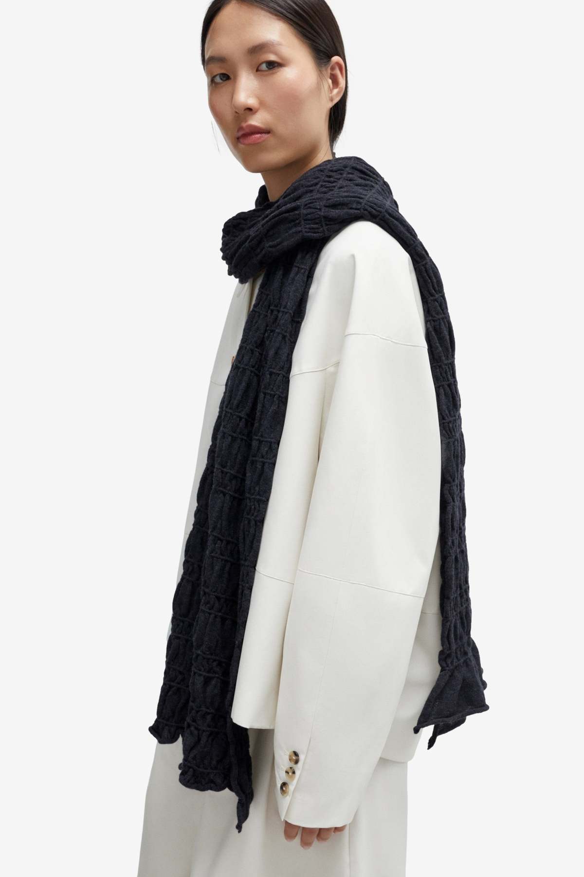 Cordera Merino Wool Gathered Wrap - Image 2 of 3