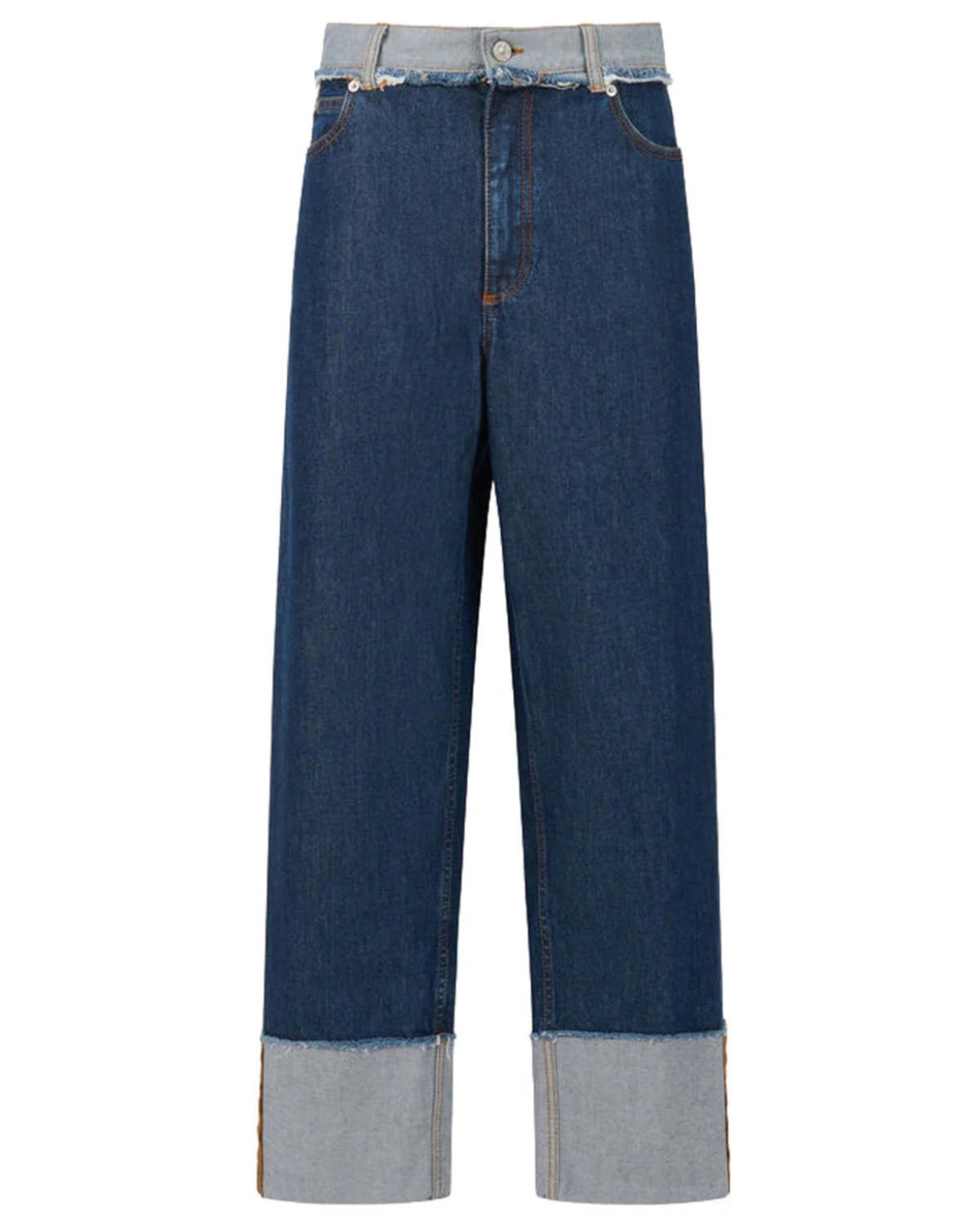Marni Blue Denim Inside-Out Jeans - Medium Wash Denim - Image 1 of 5