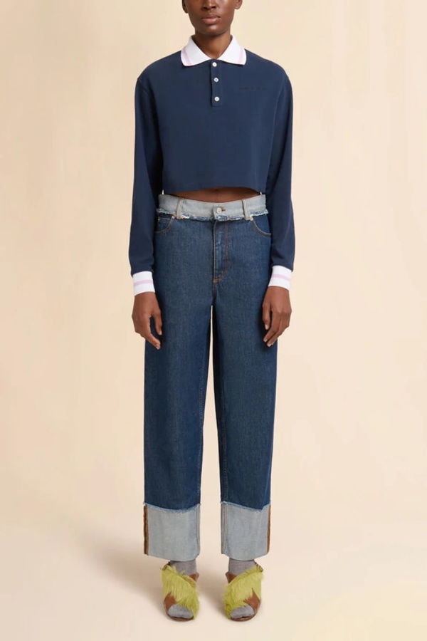 Marni Blue Denim Inside-Out Jeans - Medium Wash Denim