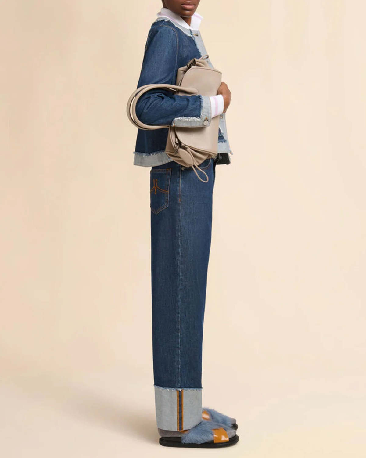 Marni Blue Denim Inside-Out Jeans - Medium Wash Denim - Image 3 of 5