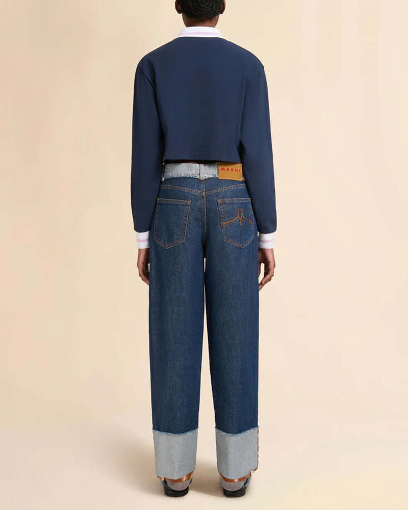 Marni Blue Denim Inside-Out Jeans - Medium Wash Denim