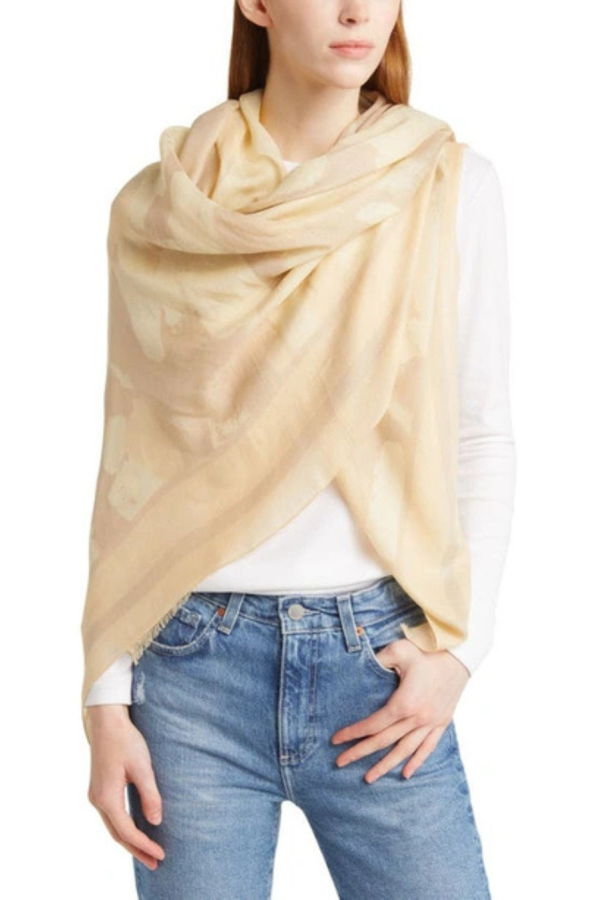 Rag & Bone Paint Brush Camo Scarf - Sand