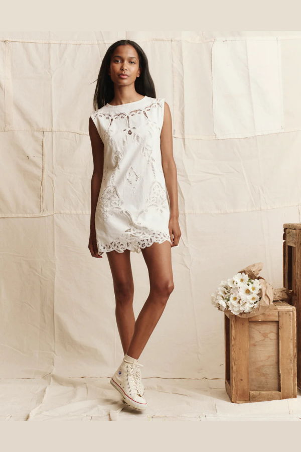 The Great. Picnic Shift Dress - Cream