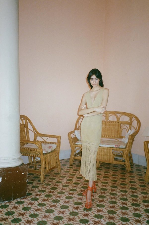 Rachel Comey Crochet Dress - Gold
