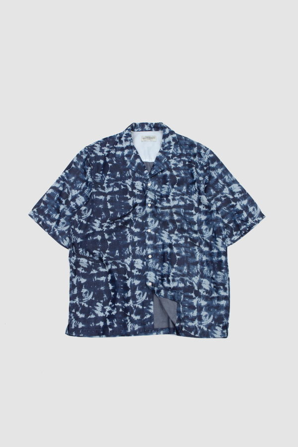 Officine Generale Eren SS Shirt - Indigo/ Light Blue
