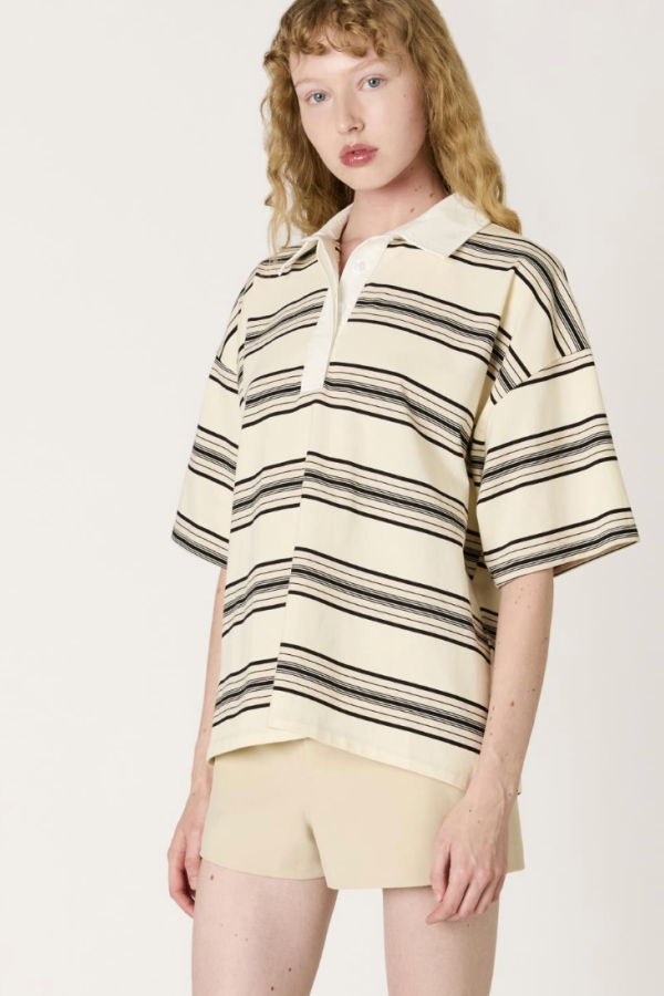 NIA Oat Stripe Ronda Top