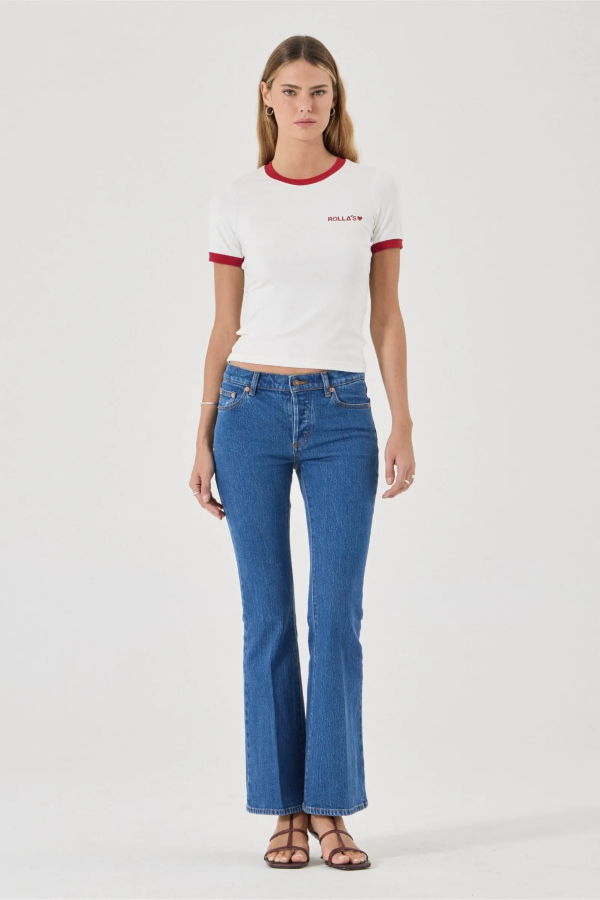 Rollas Downtown Flare Jeans - Canyon Stone