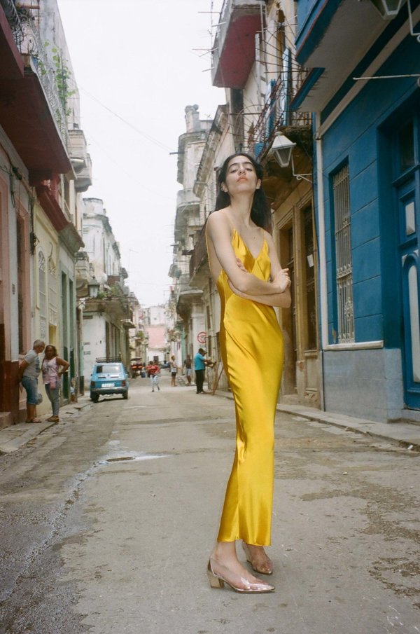 chinese dress ladies signature dress · goldenrod · Temily main image 1