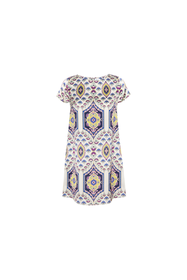 Misa Los Angeles Atalia Dress - Mosaic Eye Satin Mix