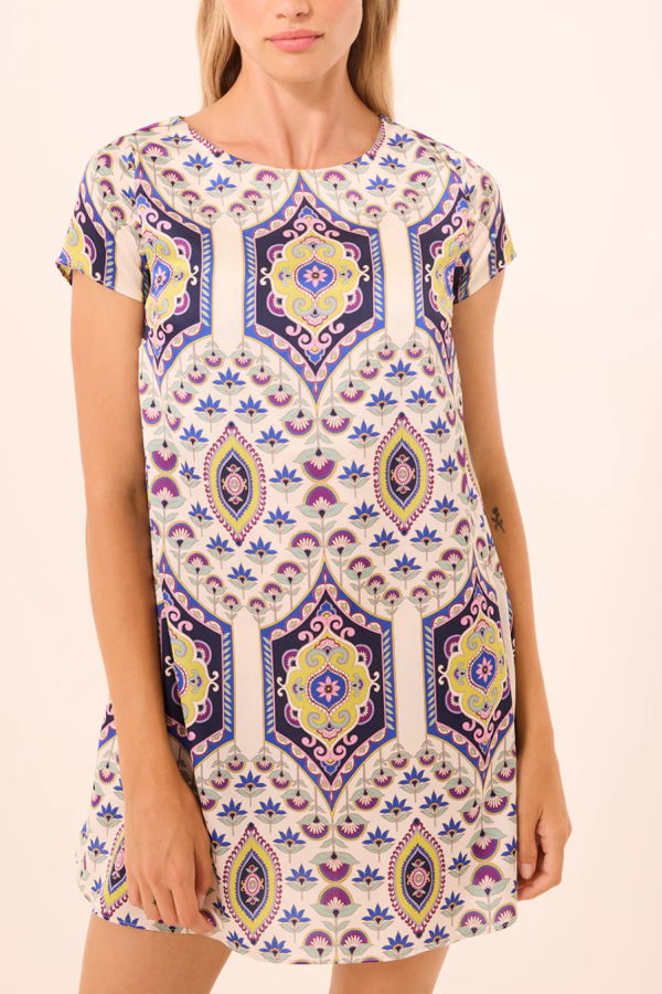 Misa Los Angeles Atalia Dress - Mosaic Eye Satin Mix