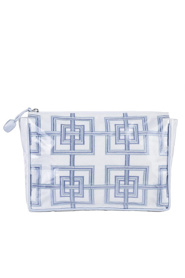 Lenora Geometric Large Makeup Bag