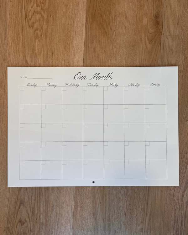 Snderhaus Our Month Planner