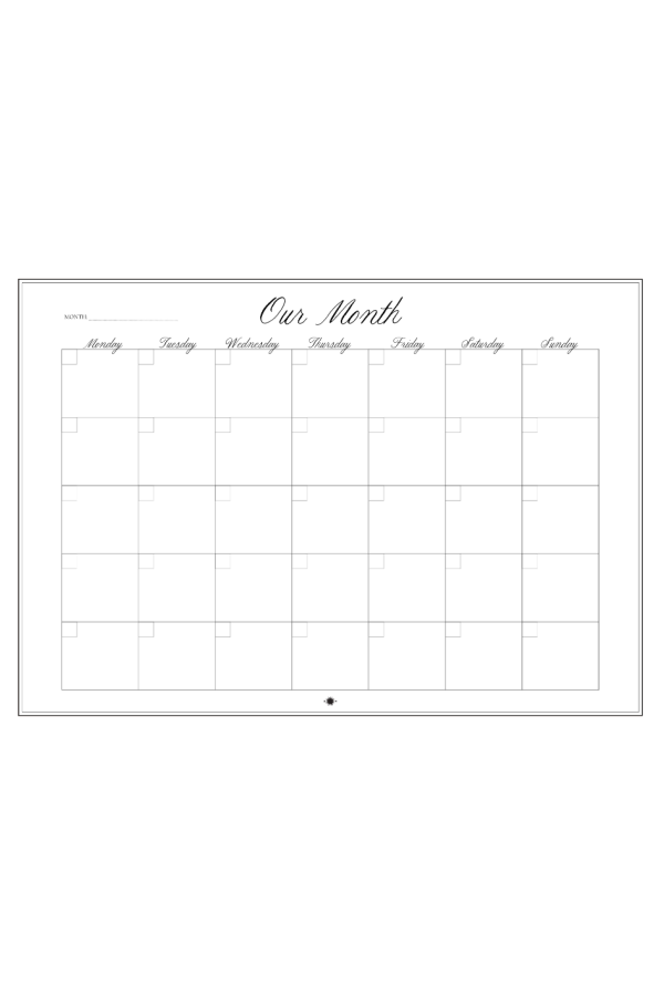 Sønderhaus Our Month Planner