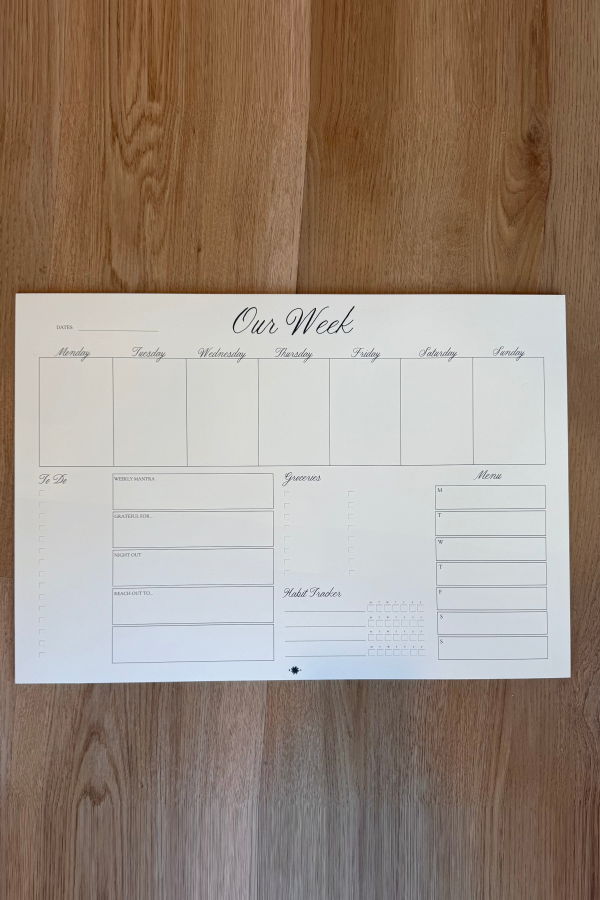 Sønderhaus Our Week Planner - Classic Weekly Planner